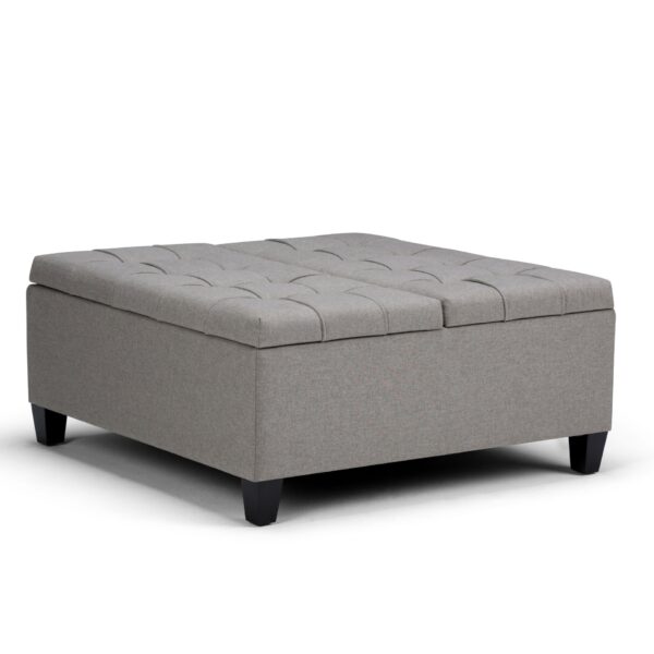 Harrison - Coffee Table Storage Ottoman - Dove Gray