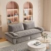 Queen Pull Out Sofa Bed, 3 In 1 Convertible Sleeper Sofa Multifunctional Velvet Loveseat Bed - Gray - Image 6