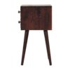 Mini 2 Drawer Bedside Table - Walnut - Image 4