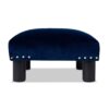 Jules - Square Accent Footstool Ottoman - Navy Blue - Image 3