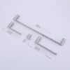 Modern Wall Mounted Bathroom Hardware Set With Robe Hook, Towel Rail, And Tissue Paper Holder - Brushed Nickel - Image 5