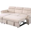 Ashton - Reversible Sleeper Sectional Sofa Chaise - Beige - Image 5