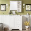 Bathroom Vanity With Sink, Modern Elegant Bathroom Storage Cabinet With 3 Drawers And Adjustable Shelves, Freestanding Vanity Set With Mirror Cabinet, Single Sink Bathroom Vanity - White - Image 19