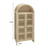 Tall Arched Kitchen Pantry, Modern Farmhouse Wood Kitchen Storage Cabinets, Arched Storage Display Cabinet With Adjustable Shelves, Versatile Cupboard For Kitchen, Dining Room - Natural - Image 3