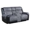 Alicia - Console Reclining Loveseat - Gray Black - Image 3