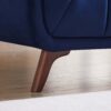 Addison - Large Velvet Sofa - Brown / Navy Blue - Image 5
