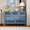 7 Drawer Cabinet, American Furniture, Suitable For Bedroom, Living Room, Study - Blue - Image 2