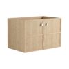 Modern 30" Wall Mounted Bathroom Vanity With Soft Closing Doors, Excluding Sink - Oak - Image 14