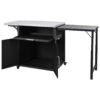 Versatile Outdoor Cabinet With Folding & Expandable Work Surfaces, Ample Storage Space, And Lockable Wheels - Matte Black - Image 18