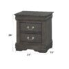Louis Philippe - 4 Piece Eastern King Bedroom Set - Dark Gray - Image 4