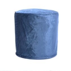 Shimon - Cylinder Pouf Ottoman Floor Cushion Cobalt - Blue