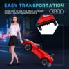 Aosom - Kids Ride On Car, 12V Licensed Audi Rs E-Tron Gt 3.1 Mph Electric Car For Kids, Ride-On Toy For Boys And Girls With Remote Control, 4 Wheels With Suspension, Horn, Music, Lights - Red - Image 2