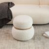 Snowman Stool With Greig Plush Cushion, Playful And Cute Design For Any Space - White - Image 4