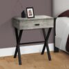 Accent Side Table, 1 Storage Drawer, Contemporary And Modern - Gray - Image 9