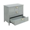3 Drawer Cabinet, American Furniture, Suitable For Bedroom, Living Room, Study - Light Gray - Image 14