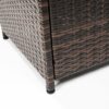 28" Wicker Square Fire Pit Table - Black Brown - Image 6