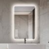Bathroom Mirror With LED Lights Front And Backlit, Anti-Fog Lighted Vanity Mirrors For Wall Mounted And 5 Level Dimmable, Horizontal / Vertical - Clear - Image 3