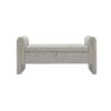 Modern Teddy Bed End Bench With Arms And Storage, Upholstered Large Foot Rest Stool, Comfy Window Vanity Bench For Living Room, Dorm, Coffee Table, Teddy - Gray - Image 4
