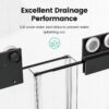 Semi-Frameless Double Sliding Shower Door, Bypass Shower Door, 1 / 4" (6Mm) Thick SGCC Tempered Glass Door - Black - Image 5