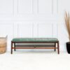 Hera - Bench With Buttons - Antique Green / Light Sage Green - Image 3