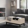 Oregon - Storage Ottoman Bench With Tray - Satin Cream - Image 8