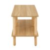 Modern Double Deck TV Cabinet Is Suitable For Living Room, Rectangular Center Table With Open Storage Shelf, Rounded Rubberwood Legs, Stable And Durable - Burly Wood - Image 6