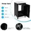 Modern Freestanding 20.3" Bathroom Vanity With Sink, Functional Drawer, Soft Closing Door - Black - Image 7