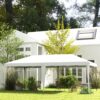 Outsunny - 10' x 19.2' Pop Up Canopy Tent, Heavy Duty Tent For Parties, Outdoor Instant Gazebo Sun Shade Shelter With Carry Bag For Catering, Events, Wedding, Backyard Bbq - White - Image 9
