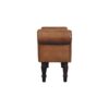 Buffalo - Leather Rolled Arms Bench - Brown - Image 7