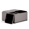 Avalon - Square Coffee Table Storage Ottoman - Cloud Gray - Image 6