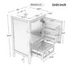 20" Bathroom Vanity With Sink, Bathroom Cabinet With A Door, Door Shelf Storage And Adiustable Foot Pads, A Drawer - Gray - Image 3