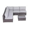 4 Person Seating Set With Cushions - Brown / Gray - Image 2
