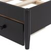 Queen Size Platform Bed With 2 Big Drawers Twin Size Trundle - Espresso - Image 11