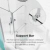 Frameless Folding Shower Doors For Bathtub With Pivot Tub Glass Door - Chrome - Image 7