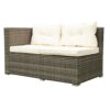 4 Piece Patio Sectional Wicker Rattan Outdoor Furniture Sof Set With Storage Box - Gray / Creme - Image 12