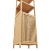 Bamboo Storage Tall Slim Cabinet With Shutter Door And 3 Tier Shelves For Living Room, Kitchen, Bathroom - Natural / Natural Multi / Natural Wood - Image 7