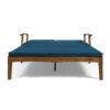 Etherealize - Outdoor Adjustable Double Chaise Lounge With Water Resistant Cushions - Teak / Blue - Image 5
