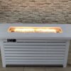 Propane / Natural Gas Outdoor Steel Fire Pit Table With Lid - White - Image 6