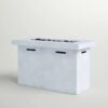 Reinforced - Propane Outdoor Fire Pit Table - Natural / White - Image 2
