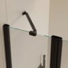 Aluminum Alloy Shower Doors With Rotation Shaft And 6Mm Tempered Glass - Matte Black - Image 10