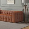 Eden - Modern Tufted Chesterfield Sofa - Burnt Orange / Orange - Image 5
