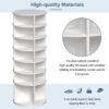 6 Tier Spinning Shoe Rack, Free Standing, 360° Revolving Shoe Organizer - White - Image 9