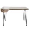 Avery - Mid-Century Modern Desk - Walnut / Clear / Black - Image 5