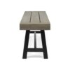 Outdoor Patio Bench - Gray / Rustic Metal - Image 4