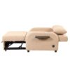 Versatile Pull Out Sofa Sleeper 3 In 1 With Wing Table & USB Charge Linen, Compact Design - Beige - Image 15