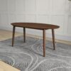 Ada - Mid-Century Modern Style Oval Dining Table - Brown - Image 8