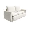 Pull Out Sofa Bed, 3 Seat Convertible Sleeper Sofa With 2 In 1 Pillow And Blanket Set Multifunctional Velvet Loveseat Bed - Beige - Image 11