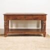 Turned Legs 2 Drawer Coffee Table - Brown - Image 10