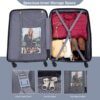 Expandable 3 Piece Luggage Sets Pc Lightweight & Durable Suitcase With Two Hooks, Spinner Wheels, Tsa Lock, (21/25/29) - Gray - Image 5