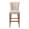 Bar Stool With Bronze Nail Heads - Cream - Image 6